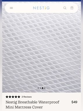 Nestig Breathable Waterproof
Mini Mattress